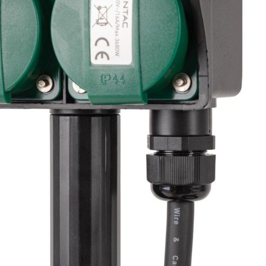 Regleta Entac ESE1.5G2-5-IP44S 2 Tomas Exterior IP44 5 m Resistente Agua