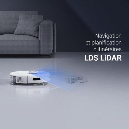 Aspirateur Robot et Laveur EZVIZ RE5 Plus avec Vidage Automatique Navigation LiDAR 4.000 Pa