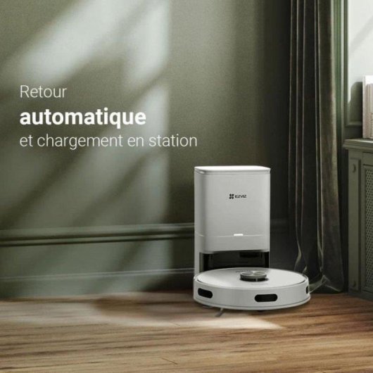 Aspirateur Robot et Laveur EZVIZ RE5 Plus avec Vidage Automatique Navigation LiDAR 4.000 Pa