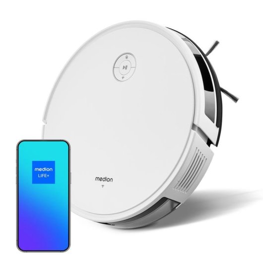 Robot Aspirapolvere Medion S35 Navigazione Giroscopio 4.000 Pa 140 min Bianco