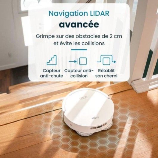 Aspirador Robô com Mopa EZIclean Z12 Ultra Com Esvaziamento Automático Navegação LiDAR 270 min