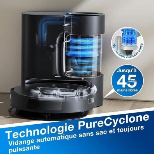 Robot Aspirapolvere e Lavapavimenti Ecovacs Deebot N20 Pro Plus Autosvuotamento Navigazione Laser 8.000 Pa