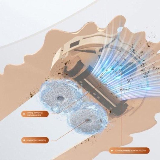 Aspirador Robô com Mopa EZIclean Z15 Pro Com Esvaziamento Automático Navegação Inteligente 10.000 Pa