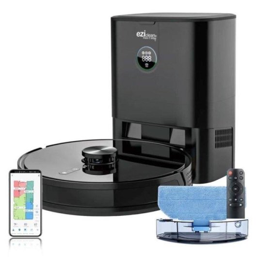 Saugroboter mit Wischfunktion EZIclean I-Bot Z7 Smart Mit Absaugstation Navigationsklasse Laser 3.000 Pa