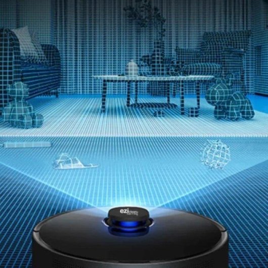 Saugroboter mit Wischfunktion EZIclean I-Bot Z7 Smart Mit Absaugstation Navigationsklasse Laser 3.000 Pa