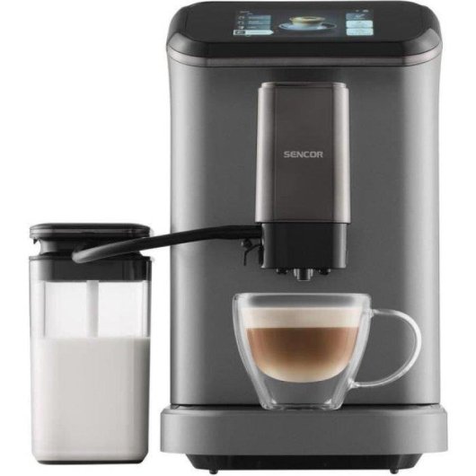 Cafetière expresso automatique Sencor SES 8500BK 1,5L 20 Bars broyeur inox écran TFT