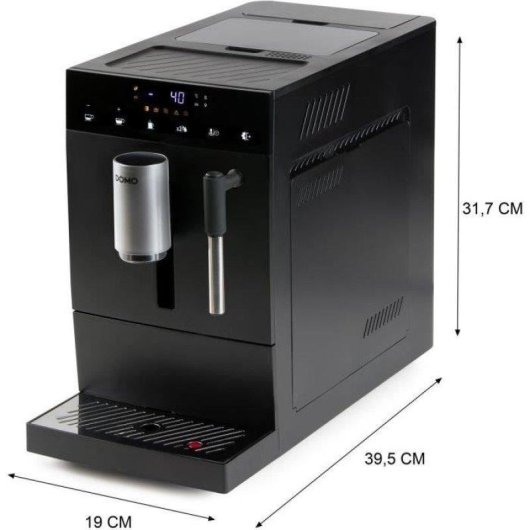 Kaffeevollautomat Domo DO1150K 1,1L 19 Bar mit Mahlwerk Dampfdüse Touchscreen