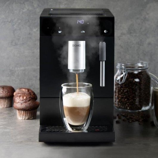 Kaffeevollautomat Domo DO1150K 1,1L 19 Bar mit Mahlwerk Dampfdüse Touchscreen