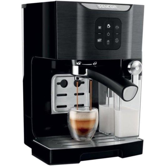 Caffettiera Espresso Sencor SES 4040BK 1450W 20 bar serbatoio latte pulizia automatica