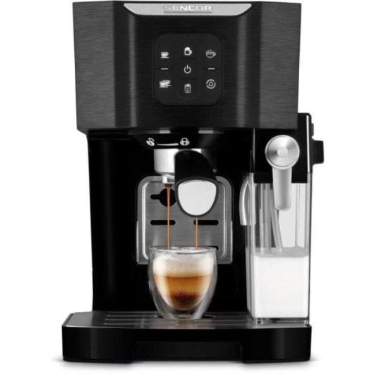 Caffettiera Espresso Sencor SES 4040BK 1450W 20 bar serbatoio latte pulizia automatica
