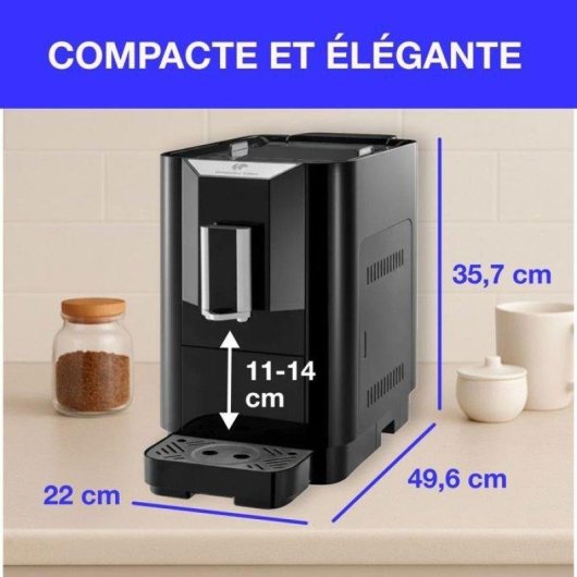 Cafetera Superautomática Continental Edison CECFAUTOB 1,8L 19 Bares 1450W negra