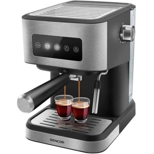 Caffettiera Espresso Sencor SES 4020SS 1,5L 20 bar pannello OneTouch lancia vapore