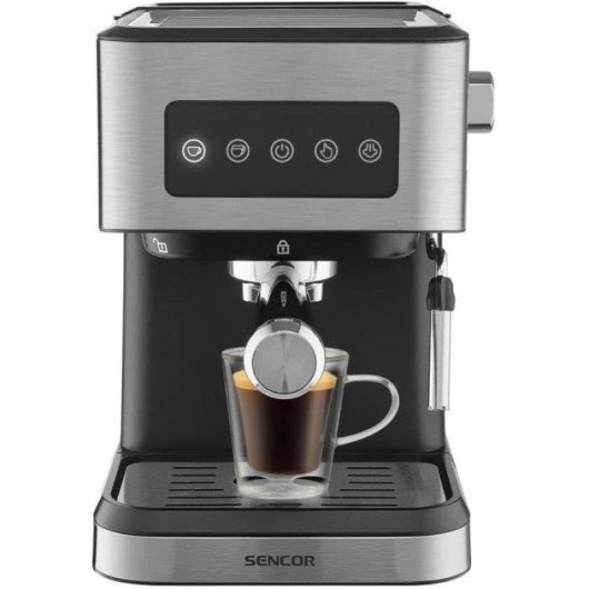 Caffettiera Espresso Sencor SES 4020SS 1,5L 20 bar pannello OneTouch lancia vapore