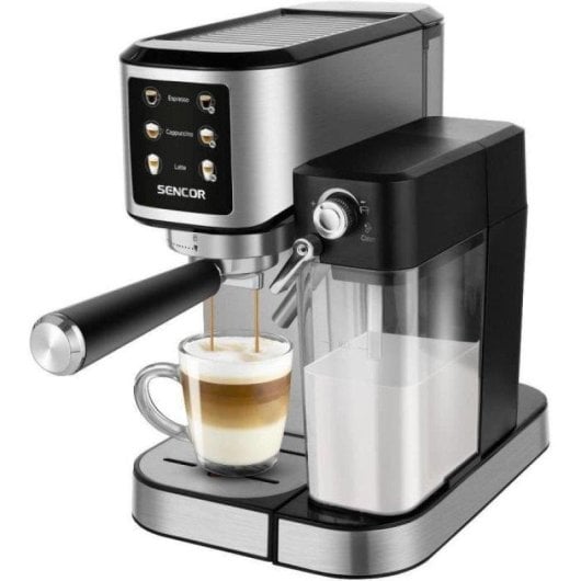Cafetera Espresso Sencor SES 4910SS 1L 20 Bares One Touch y preinfusión