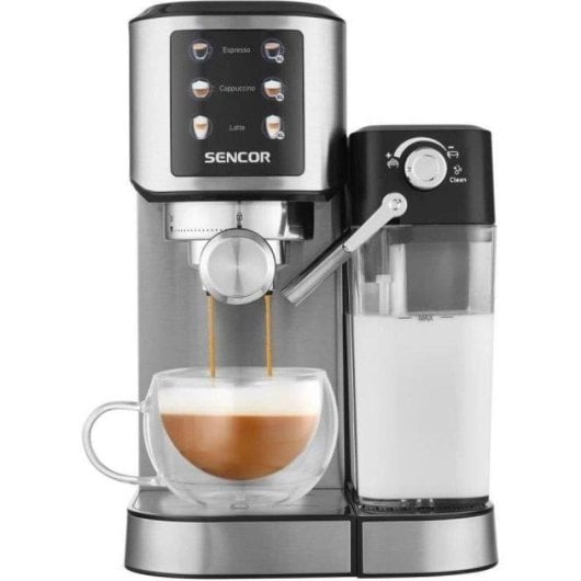Cafetera Espresso Sencor SES 4910SS 1L 20 Bares One Touch y preinfusión