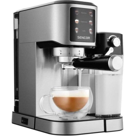 Cafetera Espresso Sencor SES 4910SS 1L 20 Bares One Touch y preinfusión