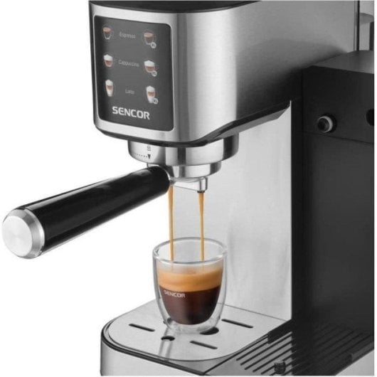 Cafetera Espresso Sencor SES 4910SS 1L 20 Bares One Touch y preinfusión