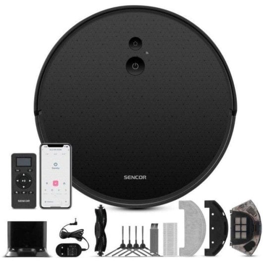 Aspirateur Robot et Laveur Sencor SRV 6450BK Navigation Gyro 3.000 Pa