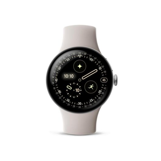 Google Pixel Watch 4 4G LTE GPS NFC 41mm AMOLED Prata Bege S/L IP68 SpO2 Pulsómetro