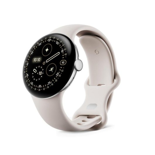 Google Pixel Watch 4 4G LTE GPS NFC 41mm AMOLED Prata Bege S/L IP68 SpO2 Pulsómetro