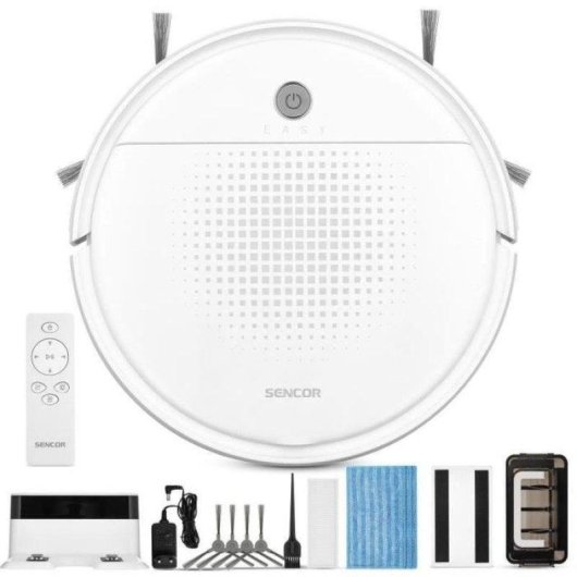 Aspirateur Robot et Laveur Sencor SRV 1550WH Navigation Basique Autonomie 60 min