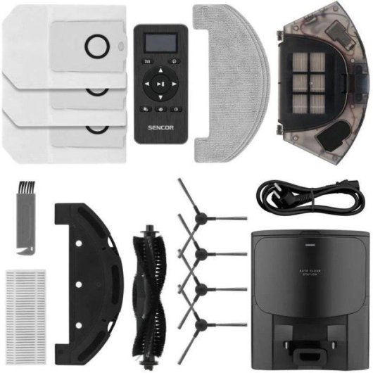 Robot Aspirapolvere e Lavapavimenti Sencor SRV-6485BK Autosvuotamento Navigazione Intelligente 3.000 Pa