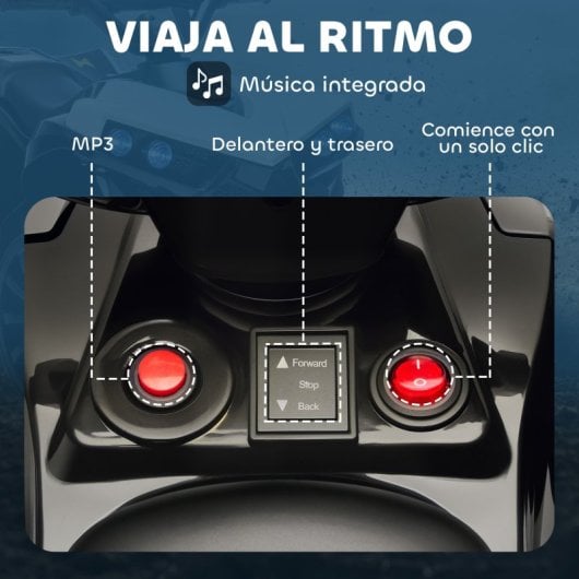 Aiyaplay Quad Eléctrico Para Niños 6 V 70x42x45 Cm Blanco
