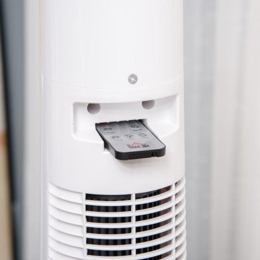 Homcom Ventilador De Torre On Control Remoto 3 Velocidades 3 Modos Blanco