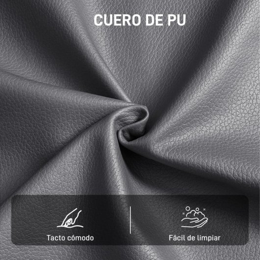 Homcom Sillón Giratorio Tapizado En Pu Con Asiento Acolchado Gris