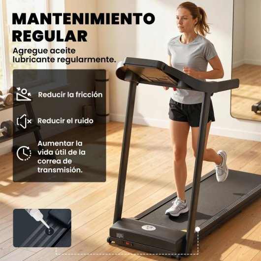 Homcom Cinta De Correr Para Casa 1-12 Km/h 1,5hp Con 12 Programas Ruedas Negro