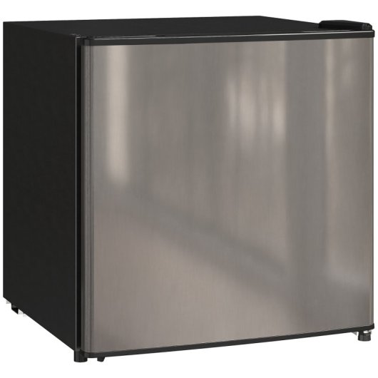 Homcom Mini Nevera 46l Clase E Con Ajuste Temperatura Y Puerta Reversible Plata