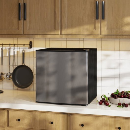 Homcom Mini Nevera 46l Clase E Con Ajuste Temperatura Y Puerta Reversible Plata