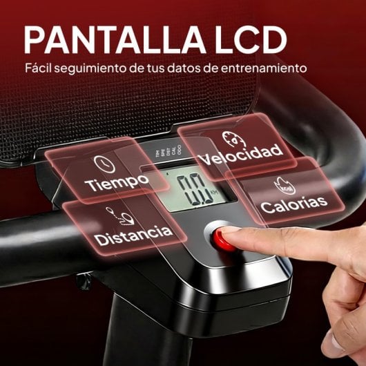Sportnow Bicicleta Estática Con Resistencia Magnética Ajustable Y Pantalla Lcd