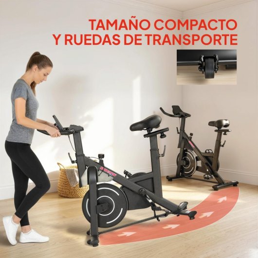Sportnow Bicicleta Estática Con Resistencia Magnética Ajustable Y Pantalla Lcd