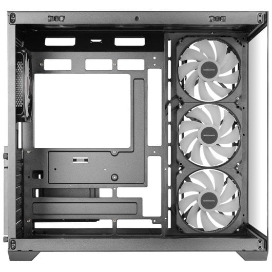 Mars Gaming Mcv5, Caja Pc Atx, Cristal Templado Panorámico, 4x Ventiladores Argb 120mm Negro