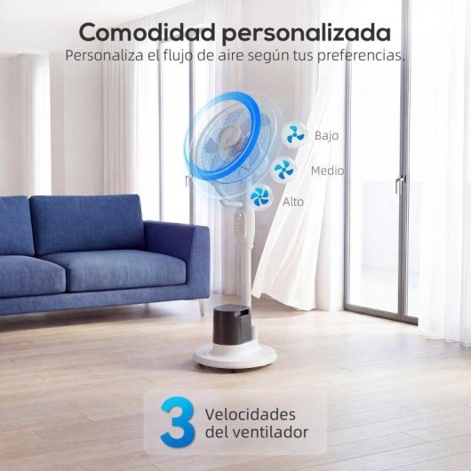 Homcom Ventilador Nebulizador 90w Oscilación De 70° 3 Velocidades Blanco