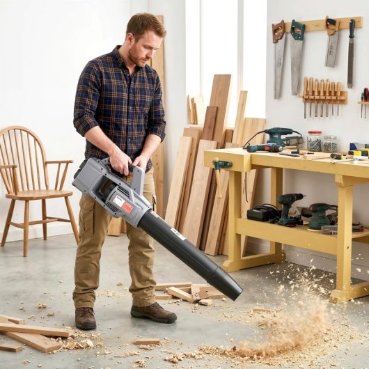 Outsunny Soplador De Hojas Sin Cable 36v Con 2 Baterías 4.0ah Y Cargador Gris