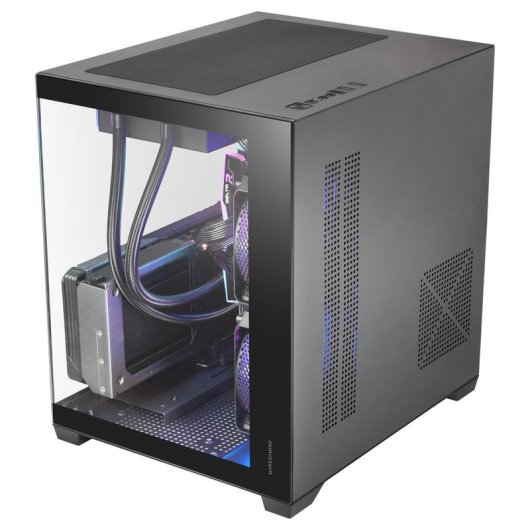 Mars Gaming Mc-view3 Caja  Microatx Cristal Templado Panorámico 3x Ventiladores Argb 120mm Negro