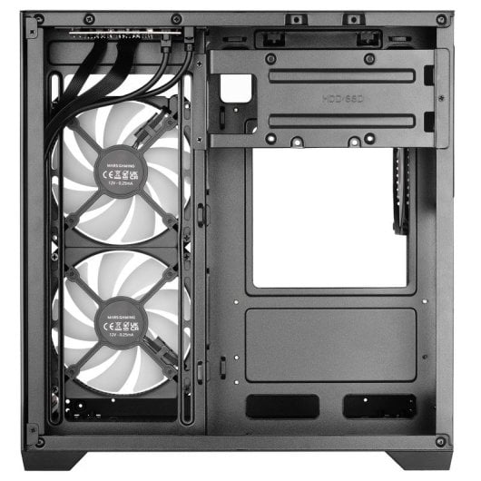 Mars Gaming Mc-view3 Caja  Microatx Cristal Templado Panorámico 3x Ventiladores Argb 120mm Negro