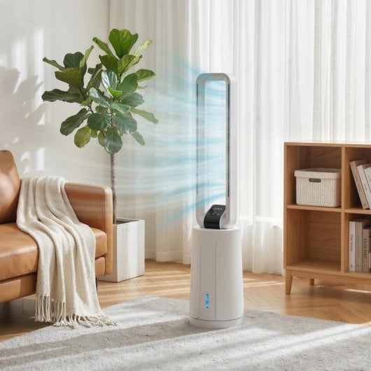 Homcom Climatizador Evaporativo 3 En 1 90 W Depósito De 1,7l Blanco