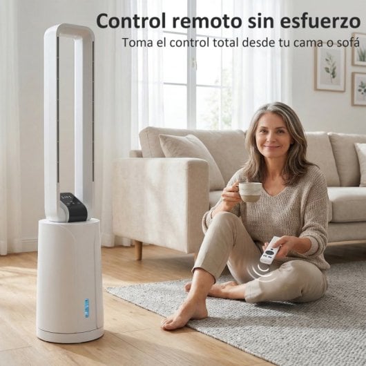 Homcom Climatizador Evaporativo 3 En 1 90 W Depósito De 1,7l Blanco