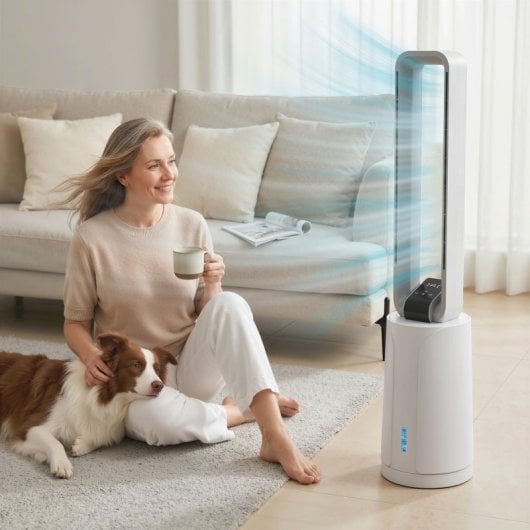 Homcom Climatizador Evaporativo 3 En 1 90 W Depósito De 1,7l Blanco