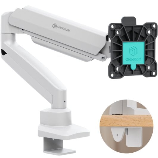 Soporte De Escritorio Para Monitor 13"–32", Blanco Y Negro G80