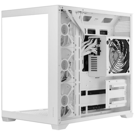Mars Gaming Mcv5, Caja Pc Atx, Cristal Templado Panorámico, 4x Ventiladores Argb 120mm Blanco