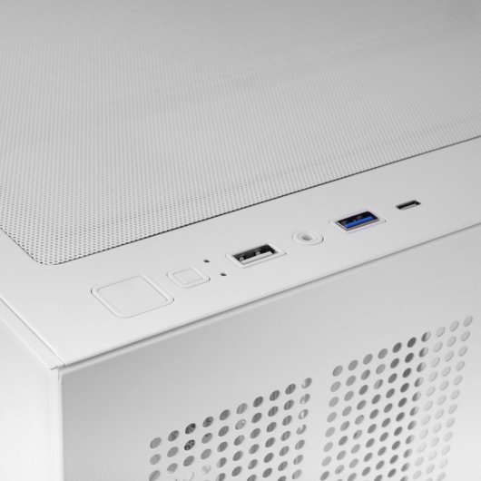 Mars Gaming Mcv5, Caja Pc Atx, Cristal Templado Panorámico, 4x Ventiladores Argb 120mm Blanco