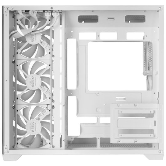 Mars Gaming Mcv5, Caja Pc Atx, Cristal Templado Panorámico, 4x Ventiladores Argb 120mm Blanco