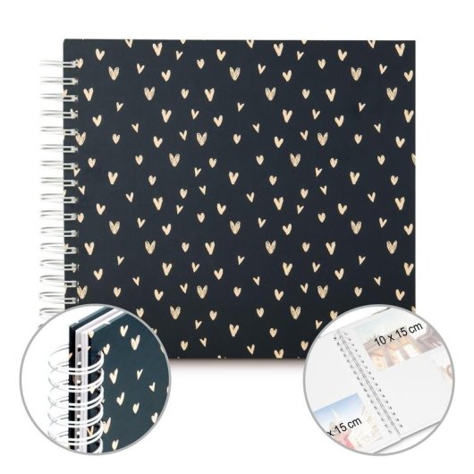 Album fotografico Hama Lovely blu 100 pagine spirale 10 x 15 cm FSC