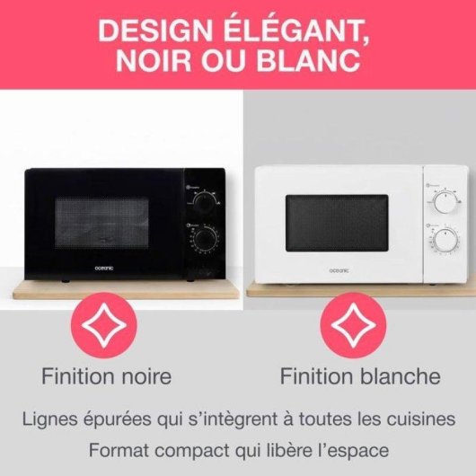 Microonde Oceanic MO20B11 20L 700W Scongelamento Timer 35min Nero