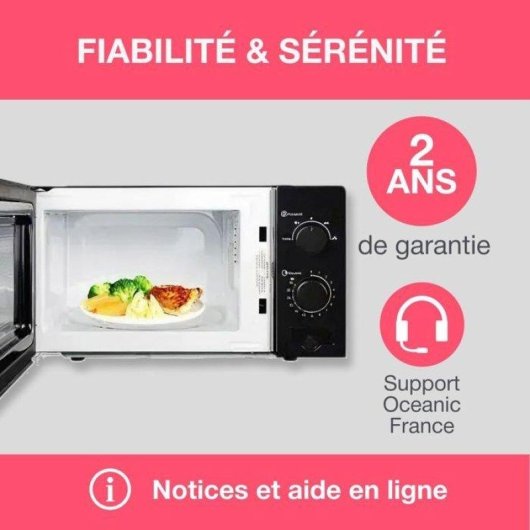 Microonde Oceanic MO20B11 20L 700W Scongelamento Timer 35min Nero