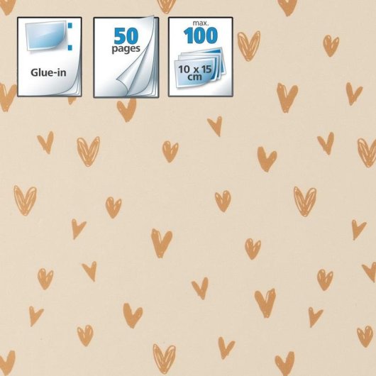 Album fotografico Hama 00007701 Beige 50 pagine spirale 10x15 cm